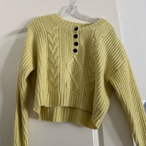 American Eagle Outfitters Yellow Crew Neck Sweater Size S